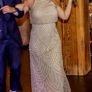 Champagne Beaded Dress